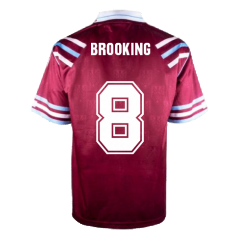 West Ham United 1992 Retro Football Shirt (BROOKING 8)