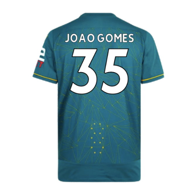 Wolves 2022-23 Pro Away Shirt (Sponsorless) (XXL) (Mint) (Joao Gomes 35)