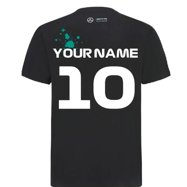 2022 Mercedes George Russell #63 T-Shirt (Black) (Your Name)