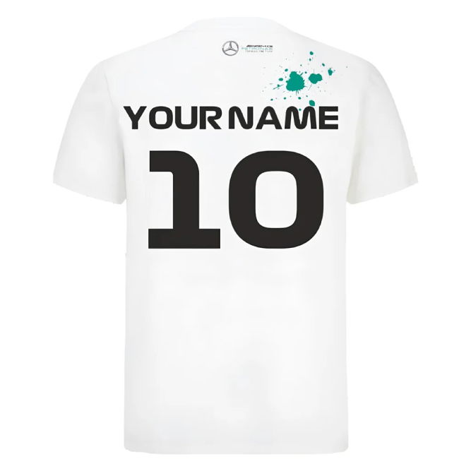 2022 Mercedes George Russell #63 T-Shirt (White) (Your Name)
