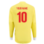 2010-2011 England Goalkeeper LS Shirt (Yellow) (Your Name)
