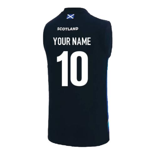 2022-2023 Scotland Sleeveless Gym Shirt (Navy) (Your Name)