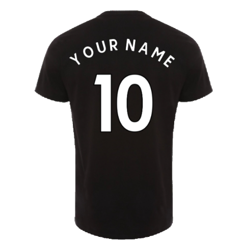 Liverpool Black Raised Embroidery Print Tee (Your Name)