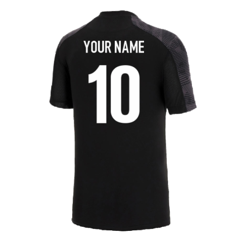 2022-2023 Glasgow Warriors Poly Training Gym Shirt (Black) (Your Name)