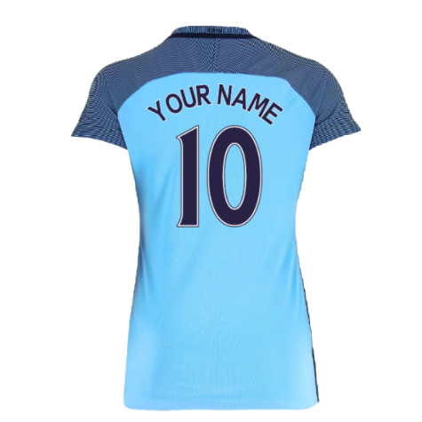 2016-2017 Man City Home Shirt (Ladies) (Your Name)