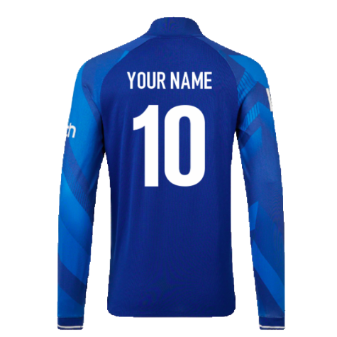 2023 England ODI Pro Long Sleeve Jersey (Blue) (Your Name)
