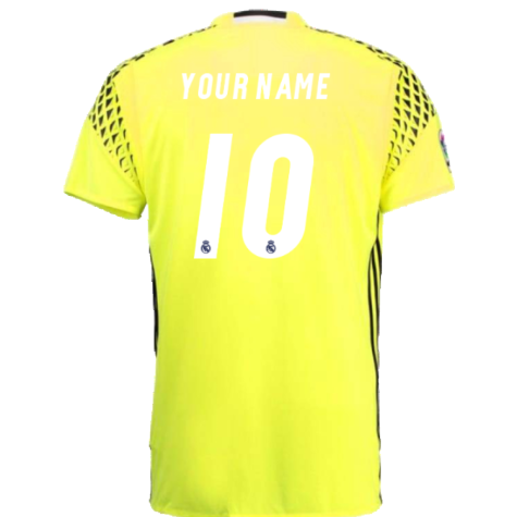 2016-2017 Real Madrid Away Goalkeeper Shirt (Solar Yellow) (Your Name)