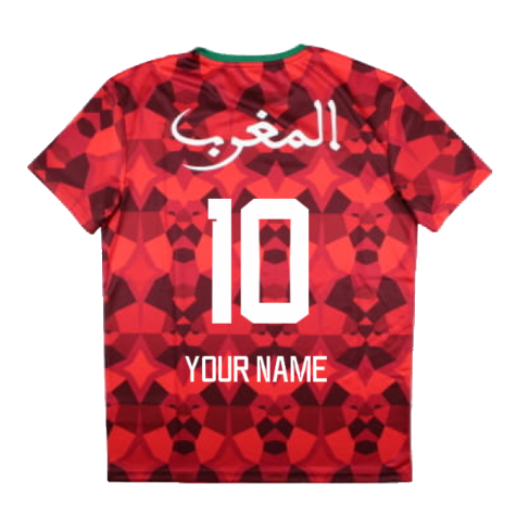 2023-2024 Morocco FtblCulture Tee (Red) (Your Name)