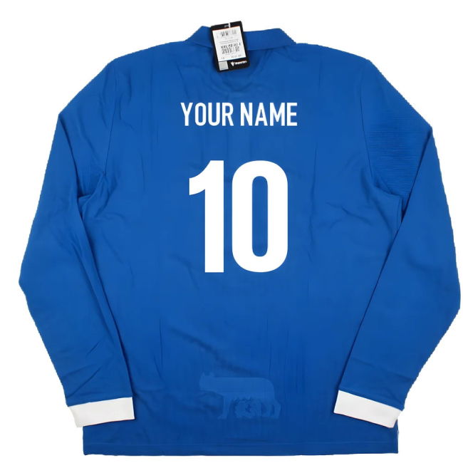 2023-2024 Italy Rugby Home LS Cotton Shirt (Your Name)