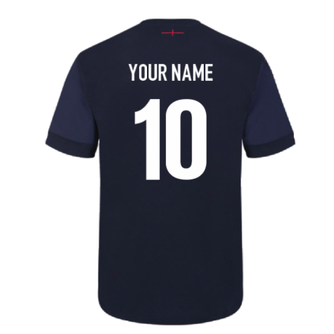 2023-2024 England Rugby Warm Up Jersey - Kids (Navy Blazer) (Your Name)