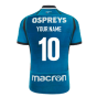 2023-2024 Ospreys Rugby Slim Fit Training Jersey (Blue) (Your Name)