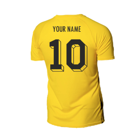 2023-2024 Borussia Dortmund Pre-Match Shirt (Cyber Yellow) (Your Name)