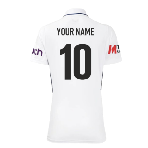 2024 England Cricket Test Replica S/S T-Shirt (Ladies) (Your Name)