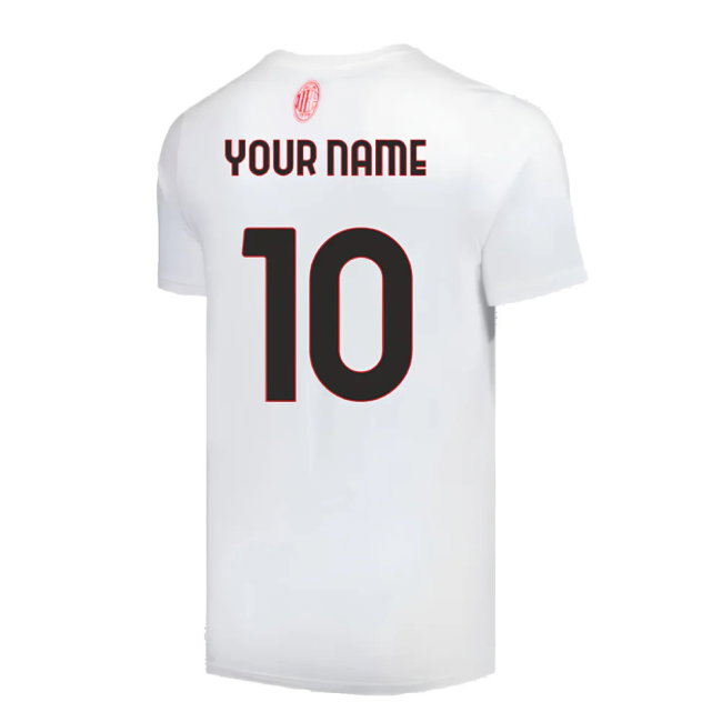 2024-2025 AC Milan ftblCulture Tee (White) (Your Name)