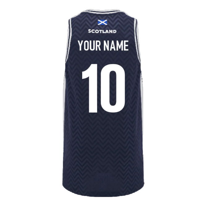 2024-2025 Scotland Rugby Basketball Singlet (Navy) (Your Name)