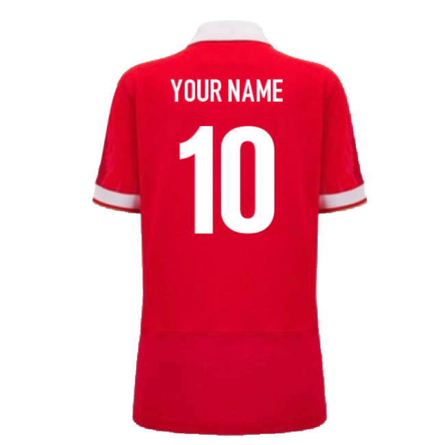 2024-2025 Wales Home Cotton Rugby Shirt (Womens) (Your Name)
