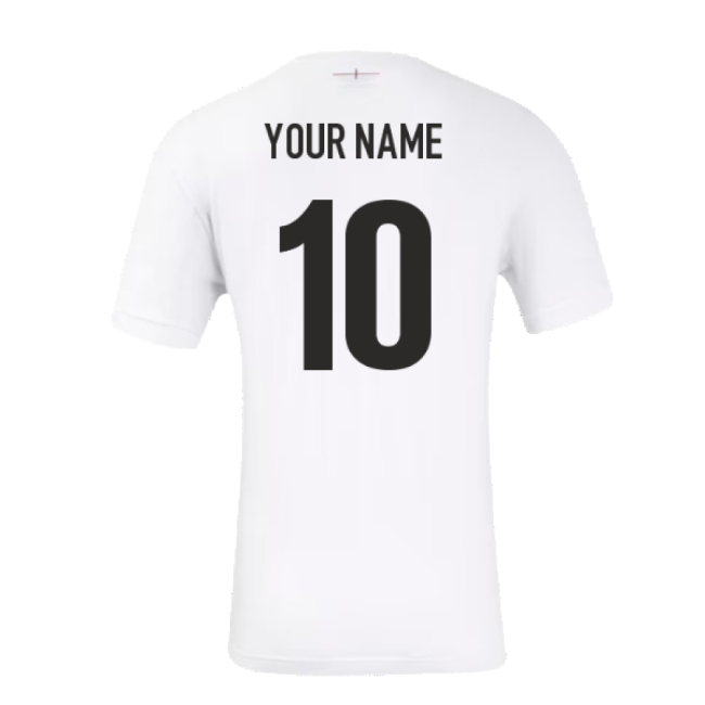 2024-2025 England Rugby Presentation Tee (White) (Your Name)