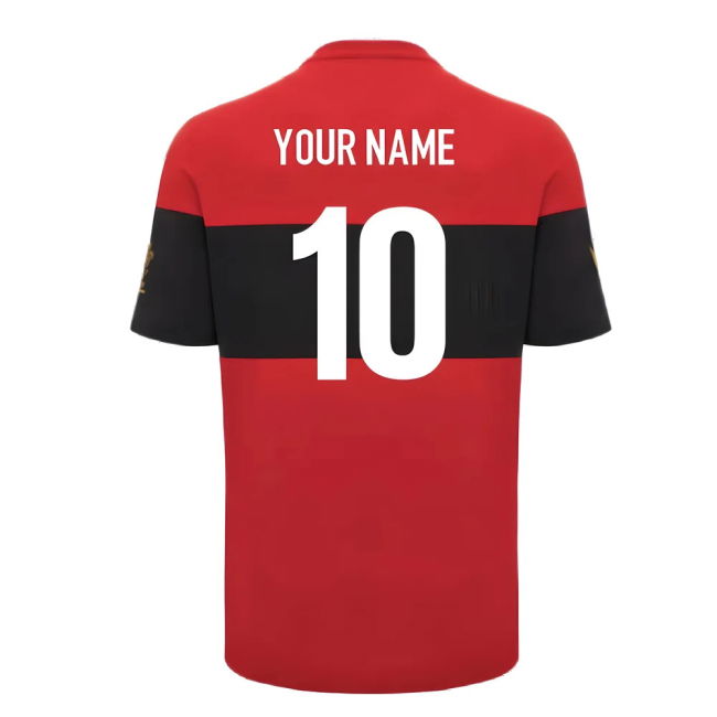 2024-2025 Wales Rugby Leisure T-Shirt (Red) (Your Name)