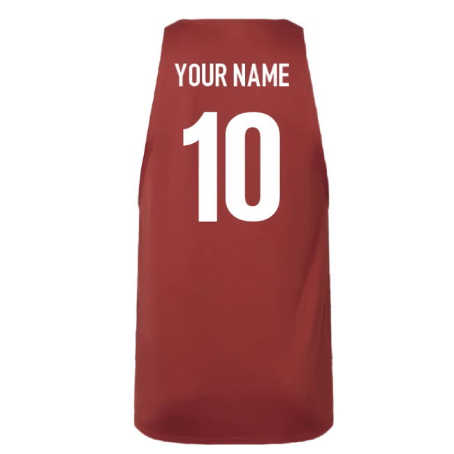 2024-2025 British and Irish Lions Poly Singlet (Red) (Your Name)