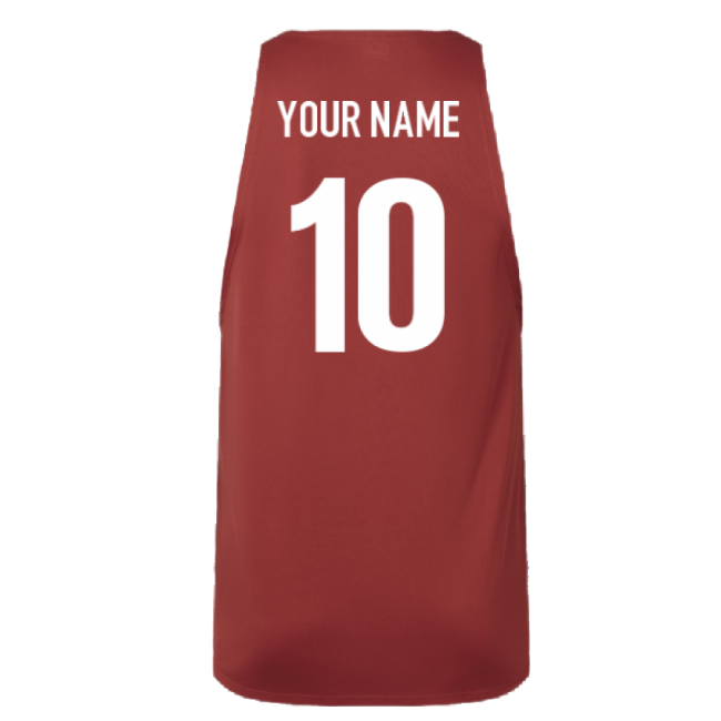 2024-2025 British and Irish Lions Poly Singlet (Red) (Your Name)