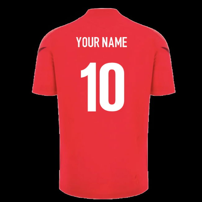 2025-2026 Wales WRU Training Player Shirt (Red) (Your Name)