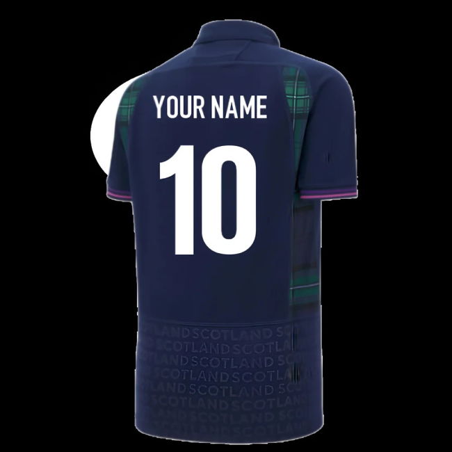 2025-2026 Scotland Home WRWC Poly Rugby Shirt (Kids) (Your Name)