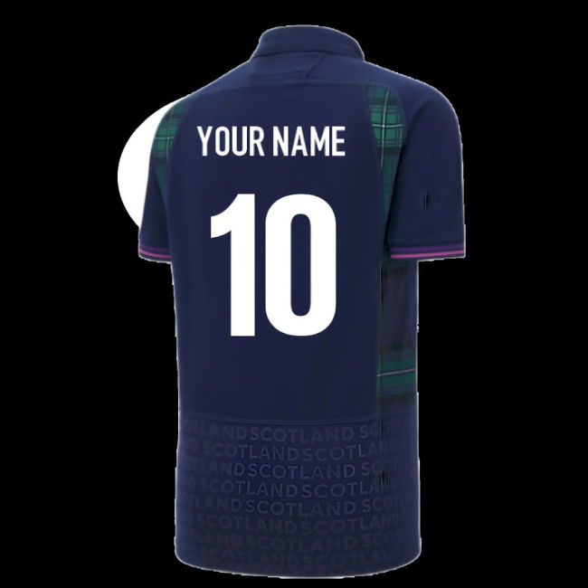 2025-2026 Scotland Home WRWC Poly Rugby Shirt (Your Name)