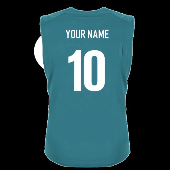 2025-2026 Northampton Saints Training Sleeveless Shirt (Green) (Your Name)