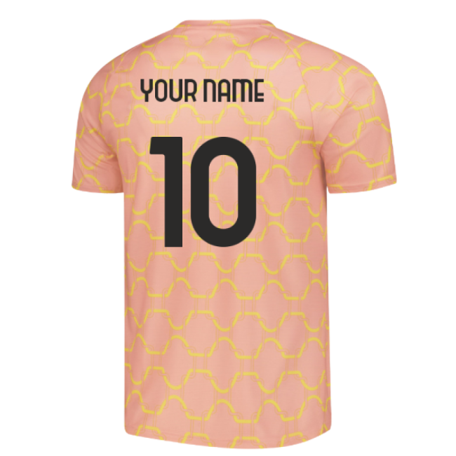 2025-2026 AC Milan Warm Up Jersey (Pink Fruit) (Your Name)