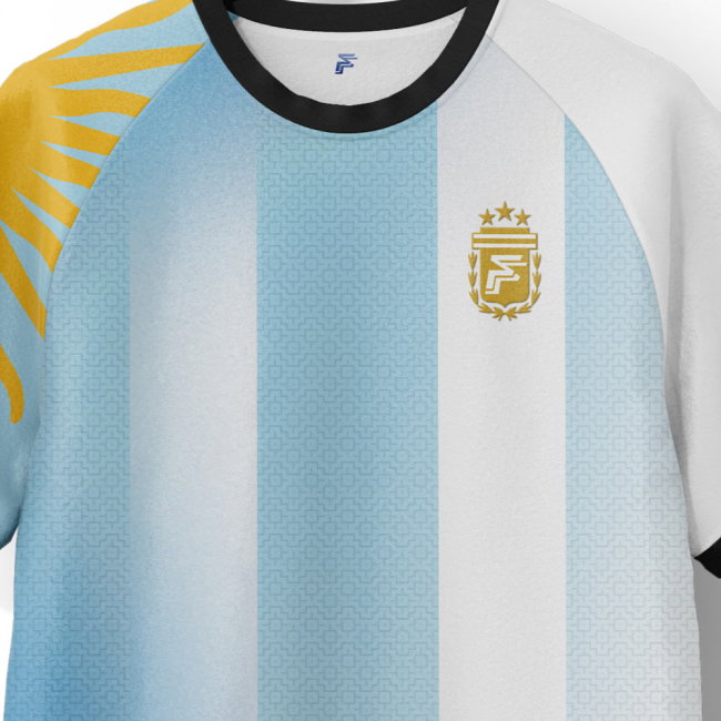 Argentina La Albiceleste Home Supporter Jersey Adult Short Sleeve