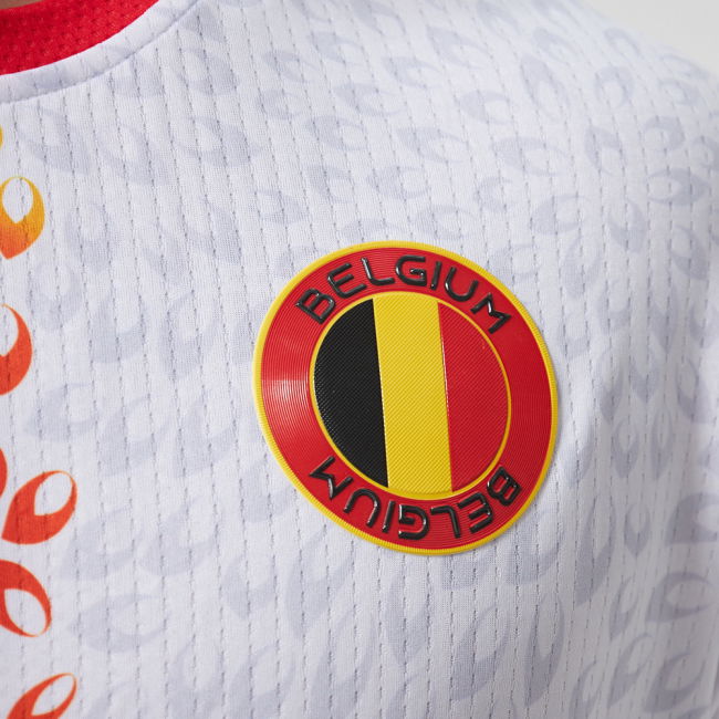 Belgium Legacy Football Jersey White (Wolvate) Adult Short Sleeve