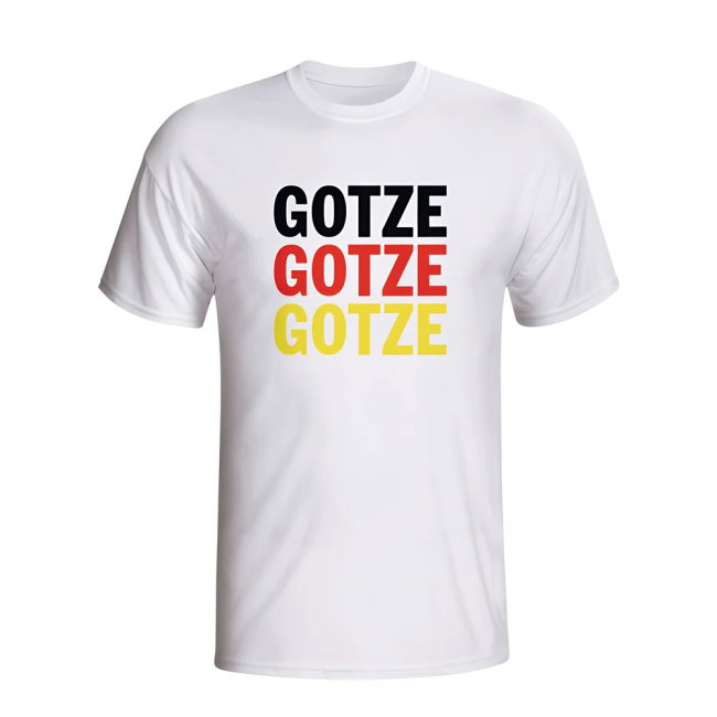 Mario Gotze Germany Player Flag T-shirt (white)