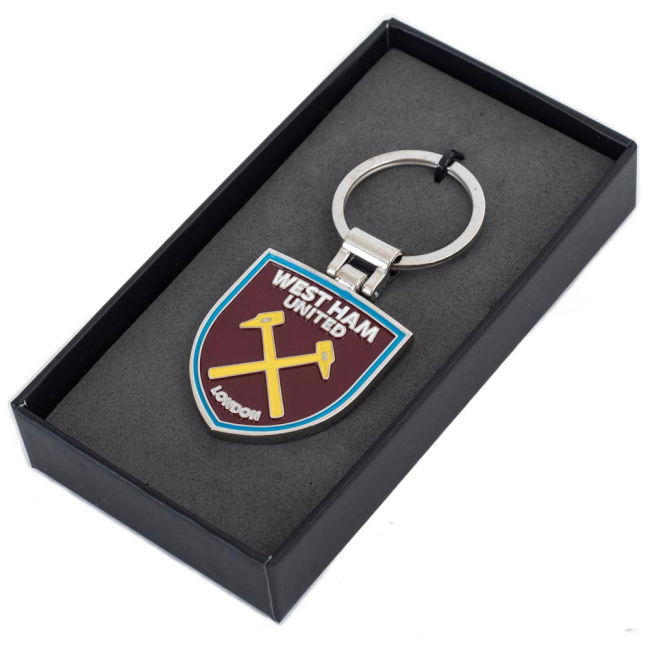 West Ham United FC Boxed Crest Keyring