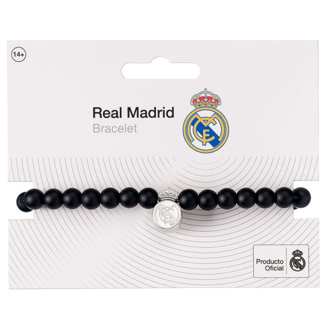 Real Madrid FC Black Bead Bracelet