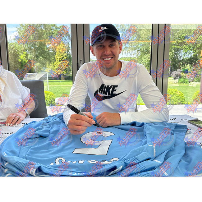 Manchester City FC Stone Signed Shirt (Framed)