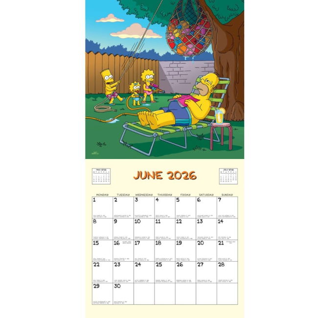 The Simpsons Square Calendar 2026