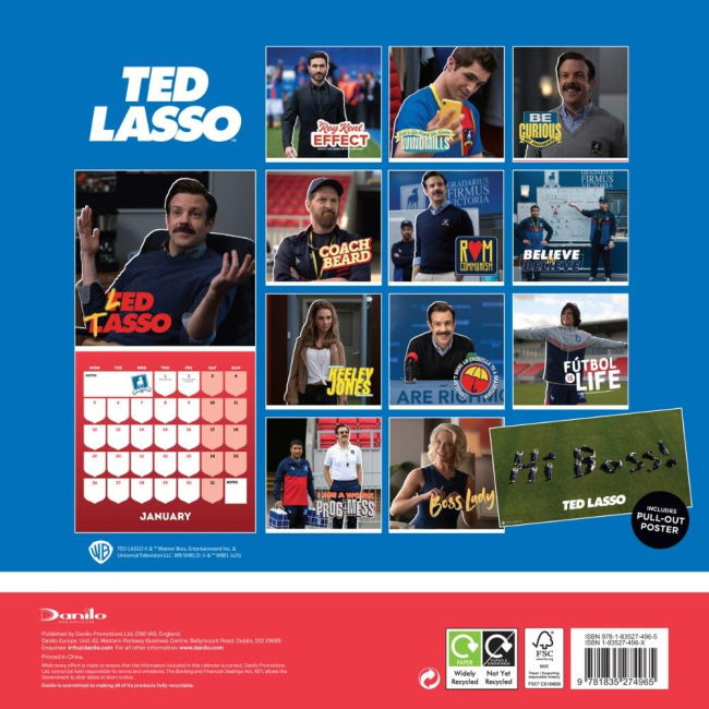 Ted Lasso Square Calendar 2026