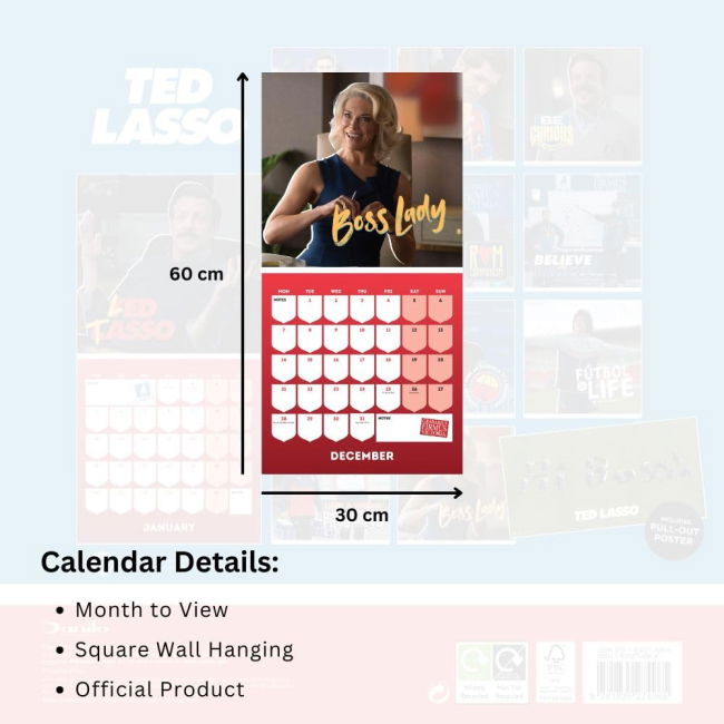 Ted Lasso Square Calendar 2026
