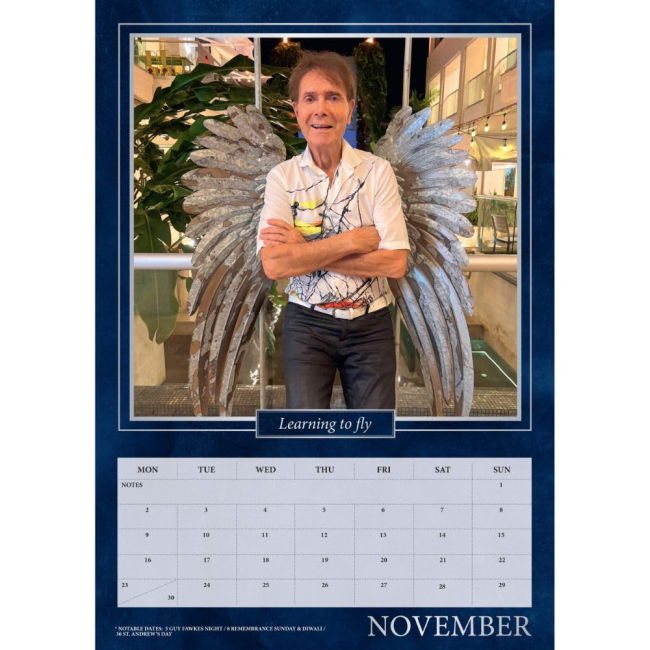Cliff Richard A3 Calendar 2026