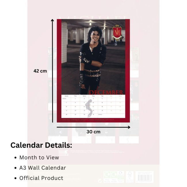 Michael Jackson A3 Calendar 2026
