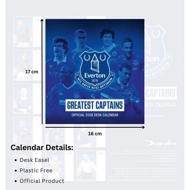 Everton FC Desktop Calendar 2026