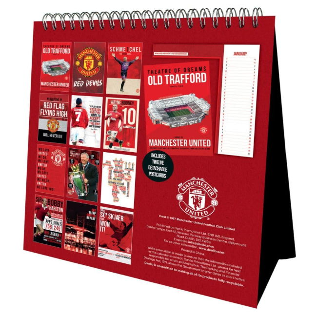 Manchester United FC Desktop Calendar 2026