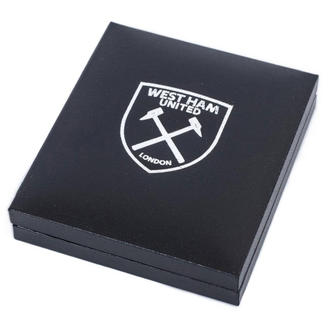 West Ham United FC Silver Plated Boxed Hammers Pendant