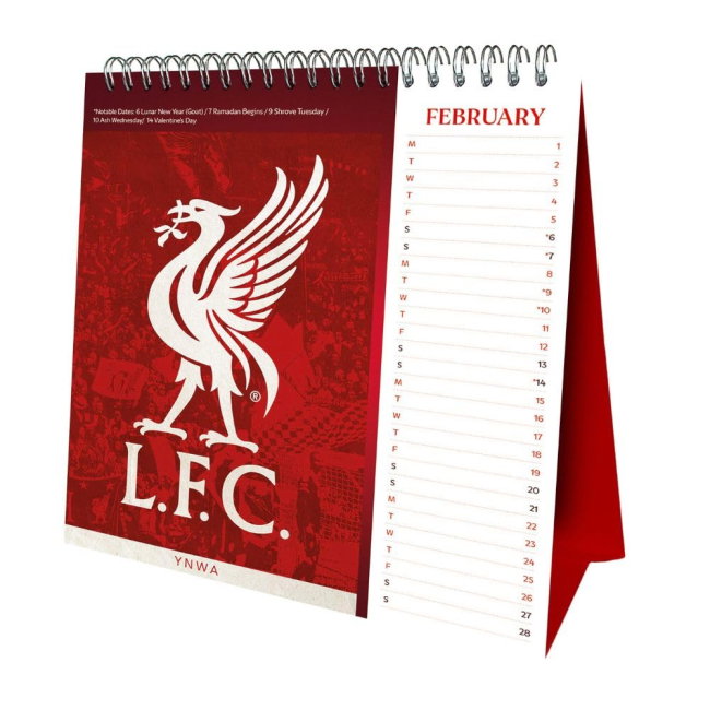 Liverpool FC Desktop Calendar 2027