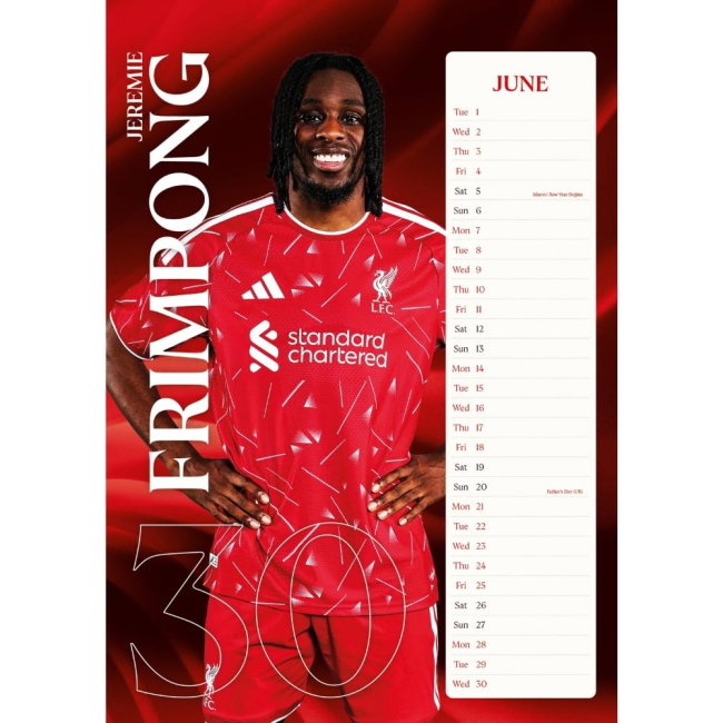Liverpool FC A3 Calendar 2027