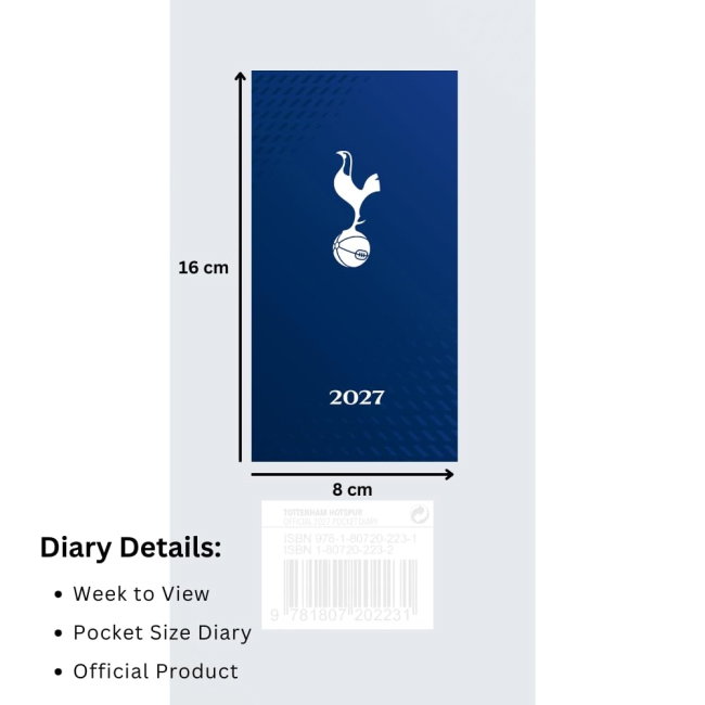 Tottenham Hotspur FC Slim Diary 2027