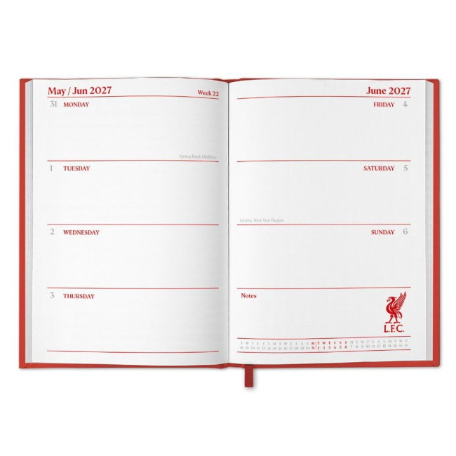 Liverpool FC A5 Diary 2027