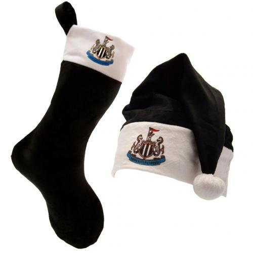Newcastle United FC Santa Hat &amp; Stocking Set