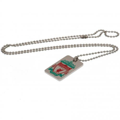 Liverpool FC Enamel Crest Dog Tag &amp; Chain