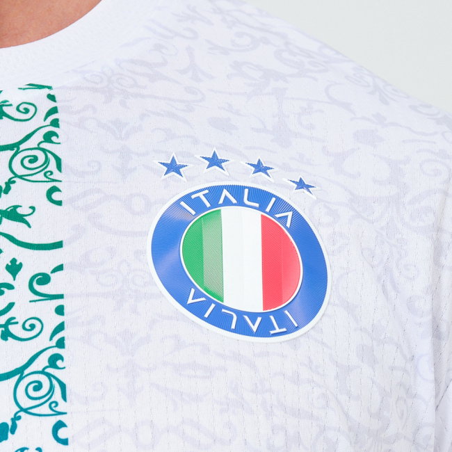 Italy Legacy Football Jersey White (Wolvate) kids Kids Short Sleeve